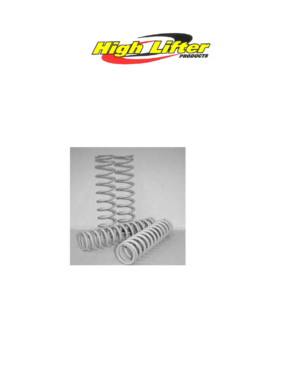 High Lifter Front Lift Spring Kit for Can-Am Outlander 500_650_800_1000, Renegade 500 Models User Manual | 3 pages