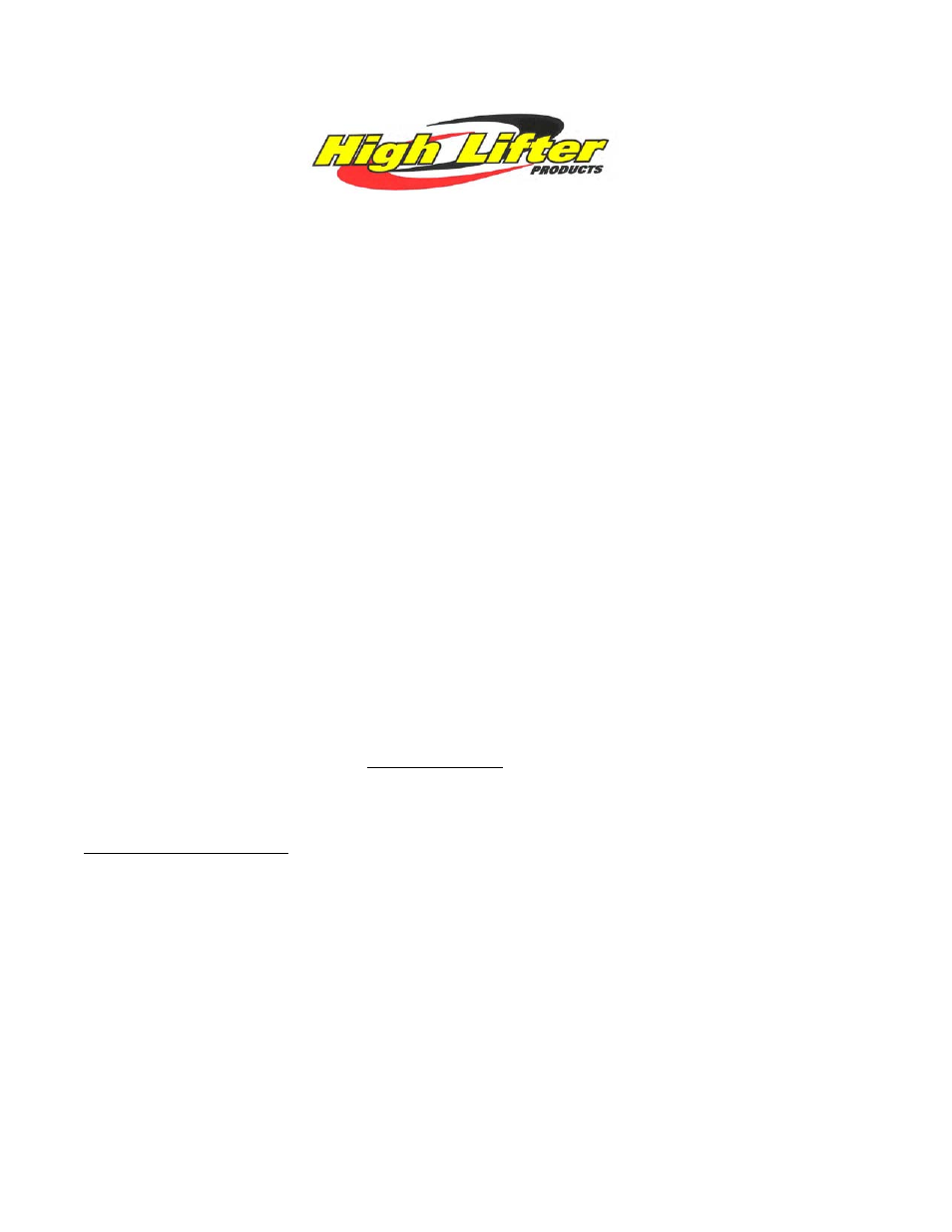 High Lifter Lift Kit for Honda Rancher 420i (09-13) - Signature Series User Manual | 6 pages