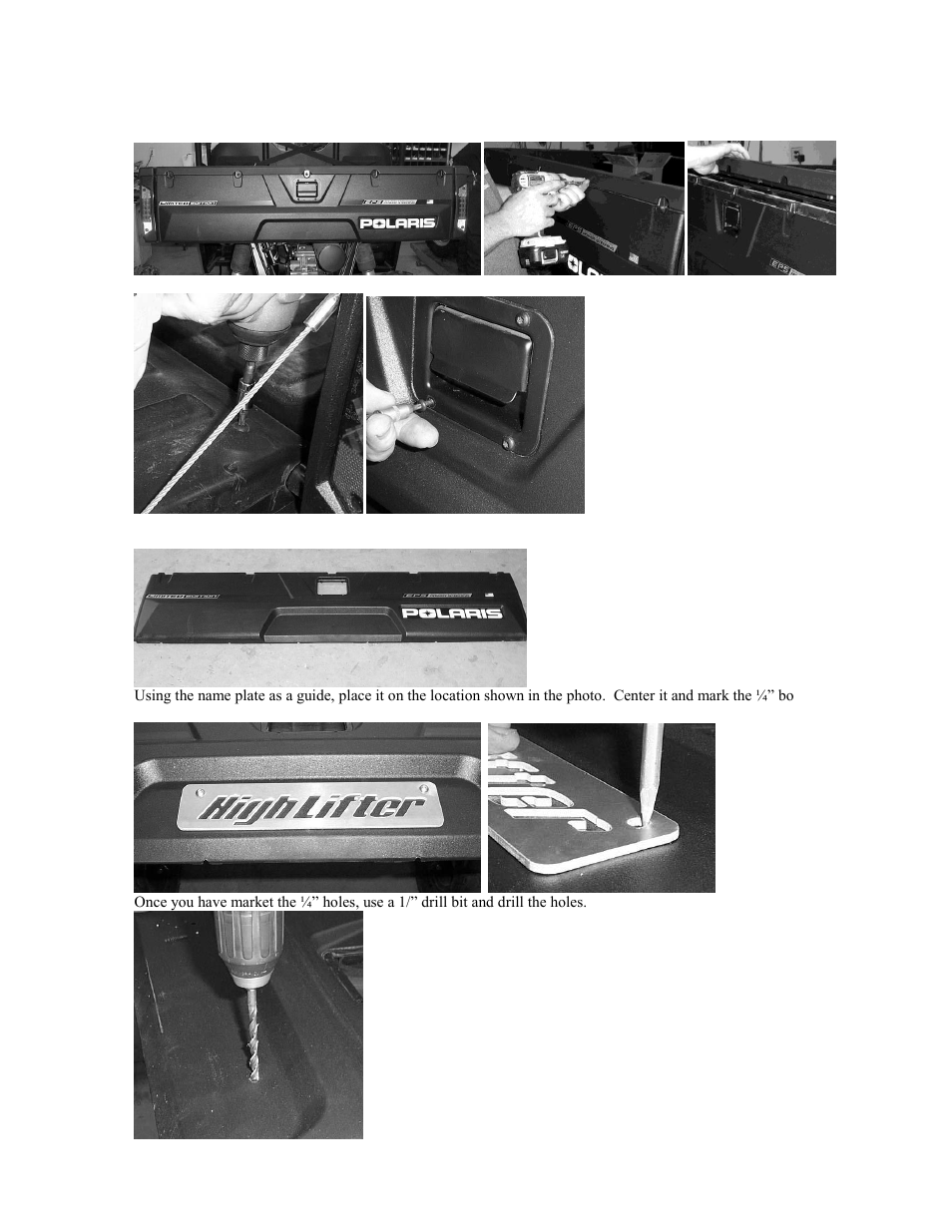 High lifter name plate installation | High Lifter Lift Kit for Ranger IRS - Signature Series 3 User Manual | Page 8 / 9