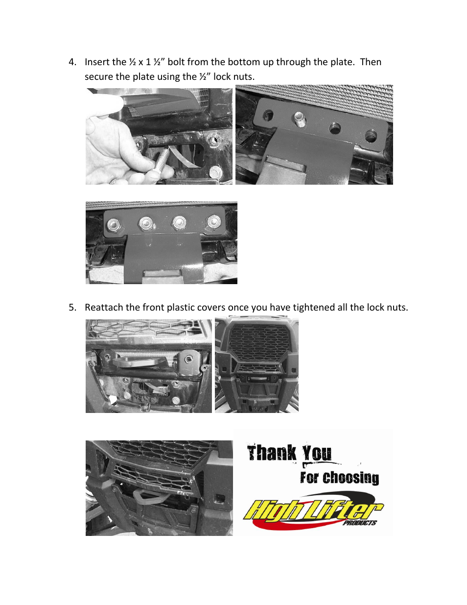 High Lifter Tow Hook for Polaris RZR 1000 XP (2014) User Manual | Page 3 / 3