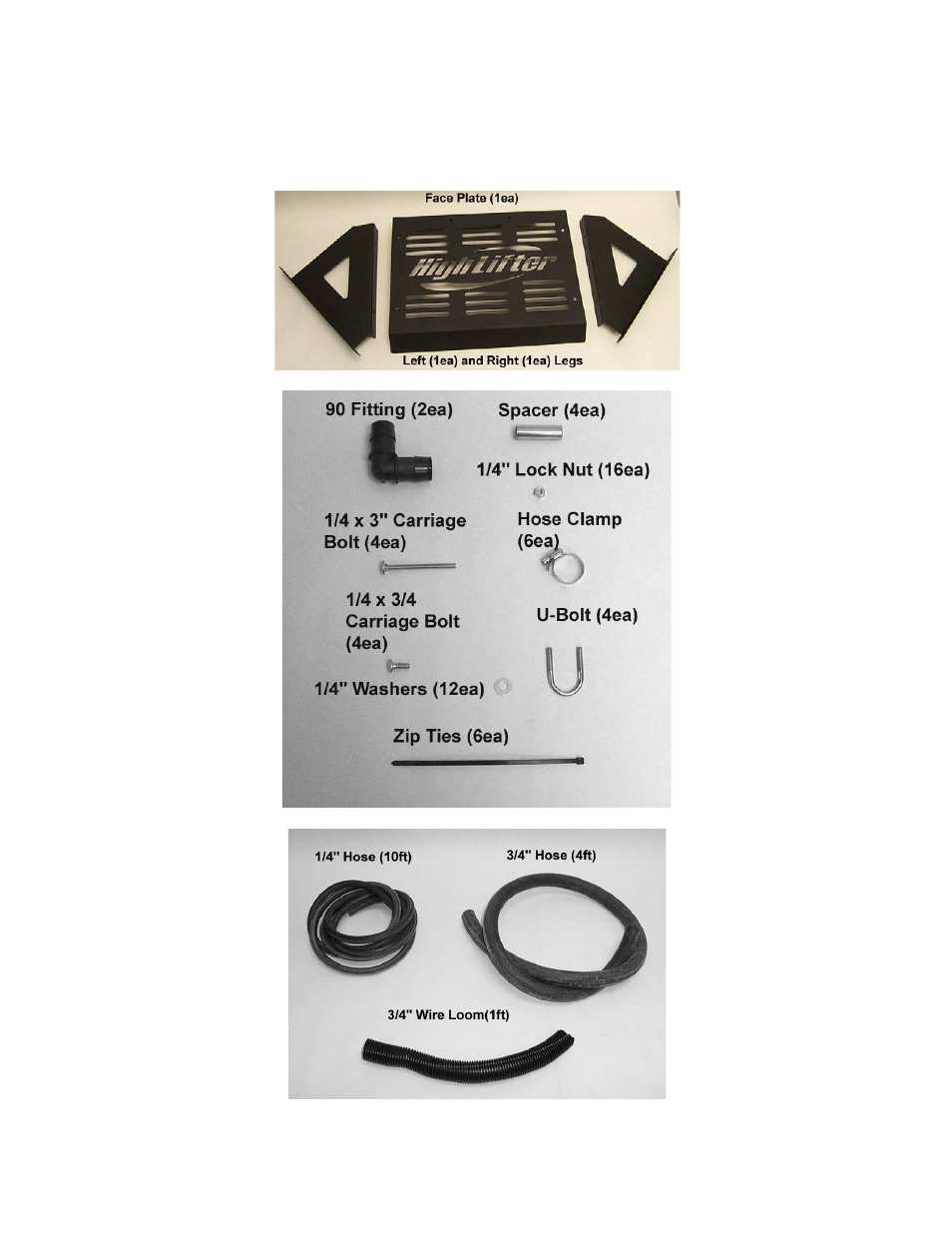 Parts diagram | High Lifter Radiator Relocation Kit - Yamaha Grizzly 700 (07-13) User Manual | Page 2 / 10