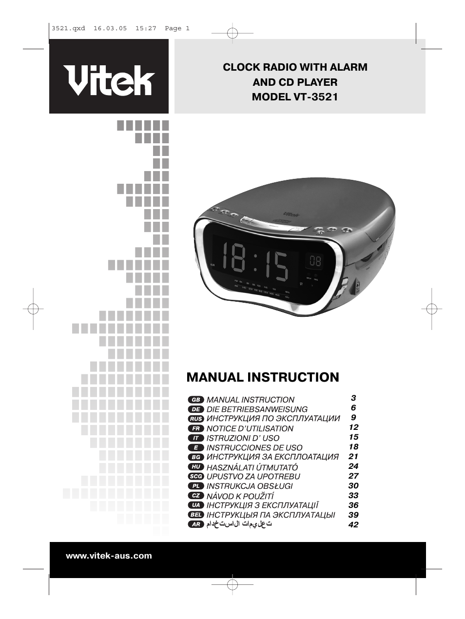 Vitek VT-3521 User Manual | 48 pages