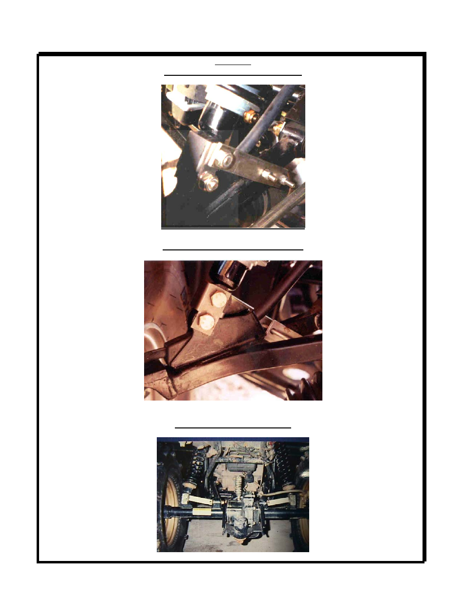 Front lift, Front left installation (rear view) | High Lifter Lift Kit for Arctic Cat 500 Solid Axle User Manual | Page 9 / 9