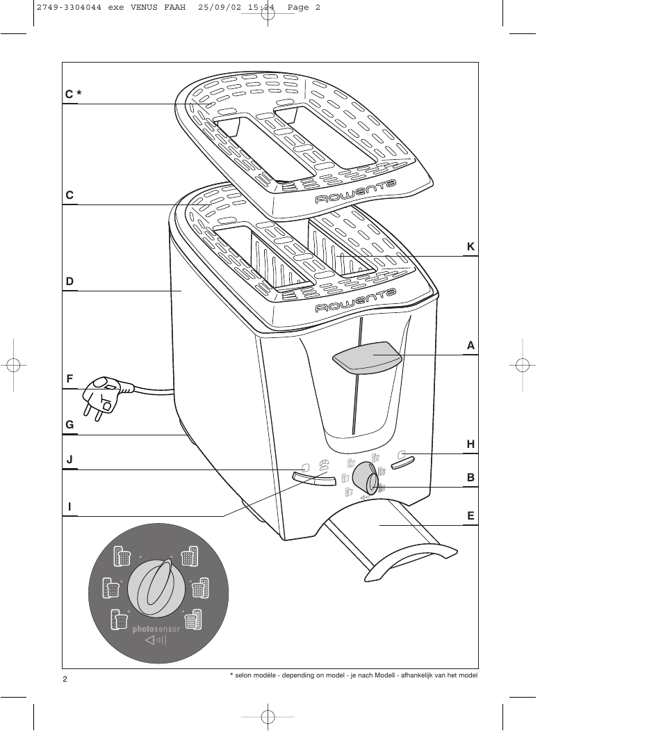 ROWENTA TO 810 VENUS User Manual | Page 2 / 20