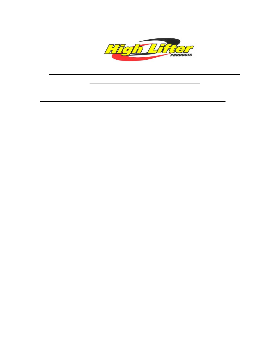 High Lifter Lift Kit for Yamaha 450 Kodiak User Manual | 5 pages