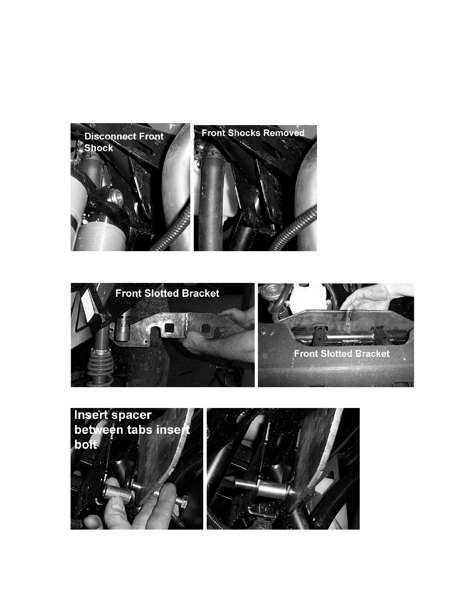Front lift installation | High Lifter Lift Kit for Polaris Ranger RZR 900 XP - Signature Series 5 User Manual | Page 3 / 11