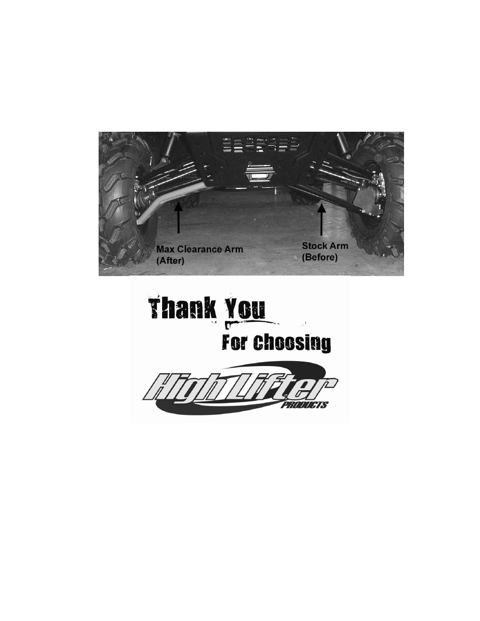 High Lifter Max Clearance Front Lower Control Arms for Polaris Ranger 900 User Manual | Page 5 / 5