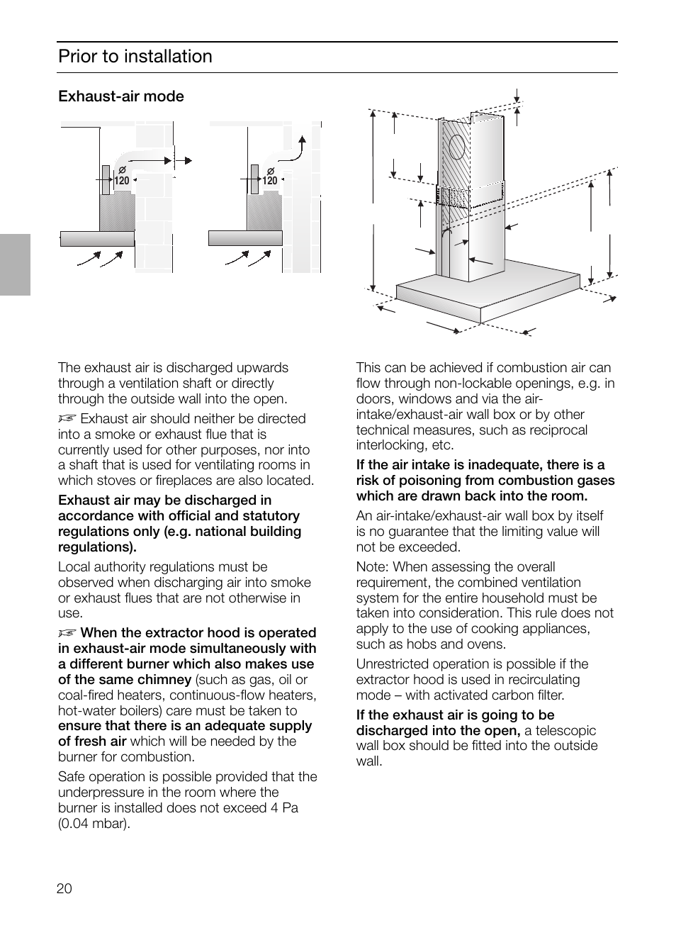 Prior to installation | Siemens LC 46392 User Manual | Page 20 / 80