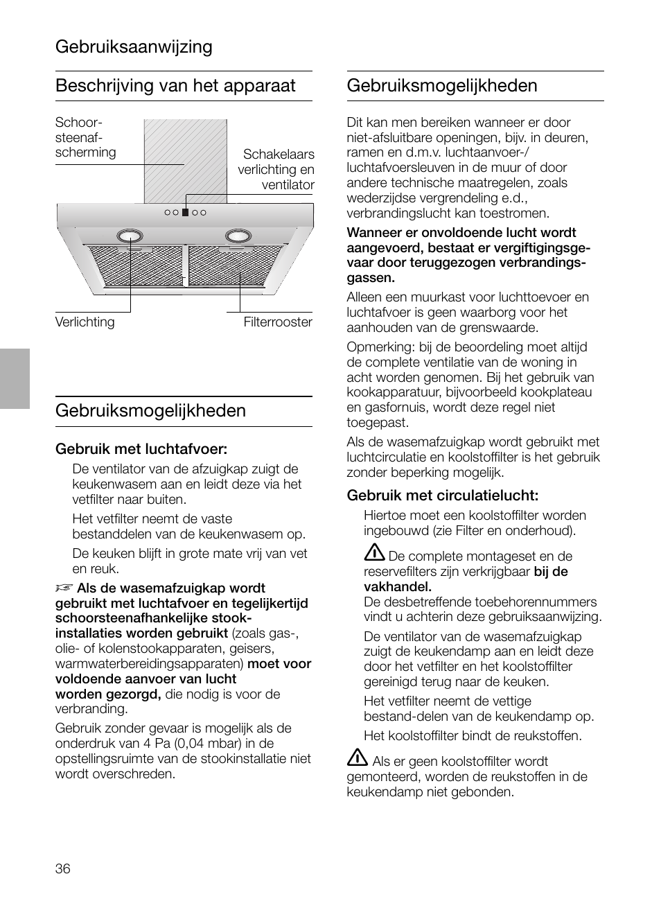 Gebruiksaanwijzing gebruiksmogelijkheden | Siemens LC 46392 User Manual | Page 36 / 80