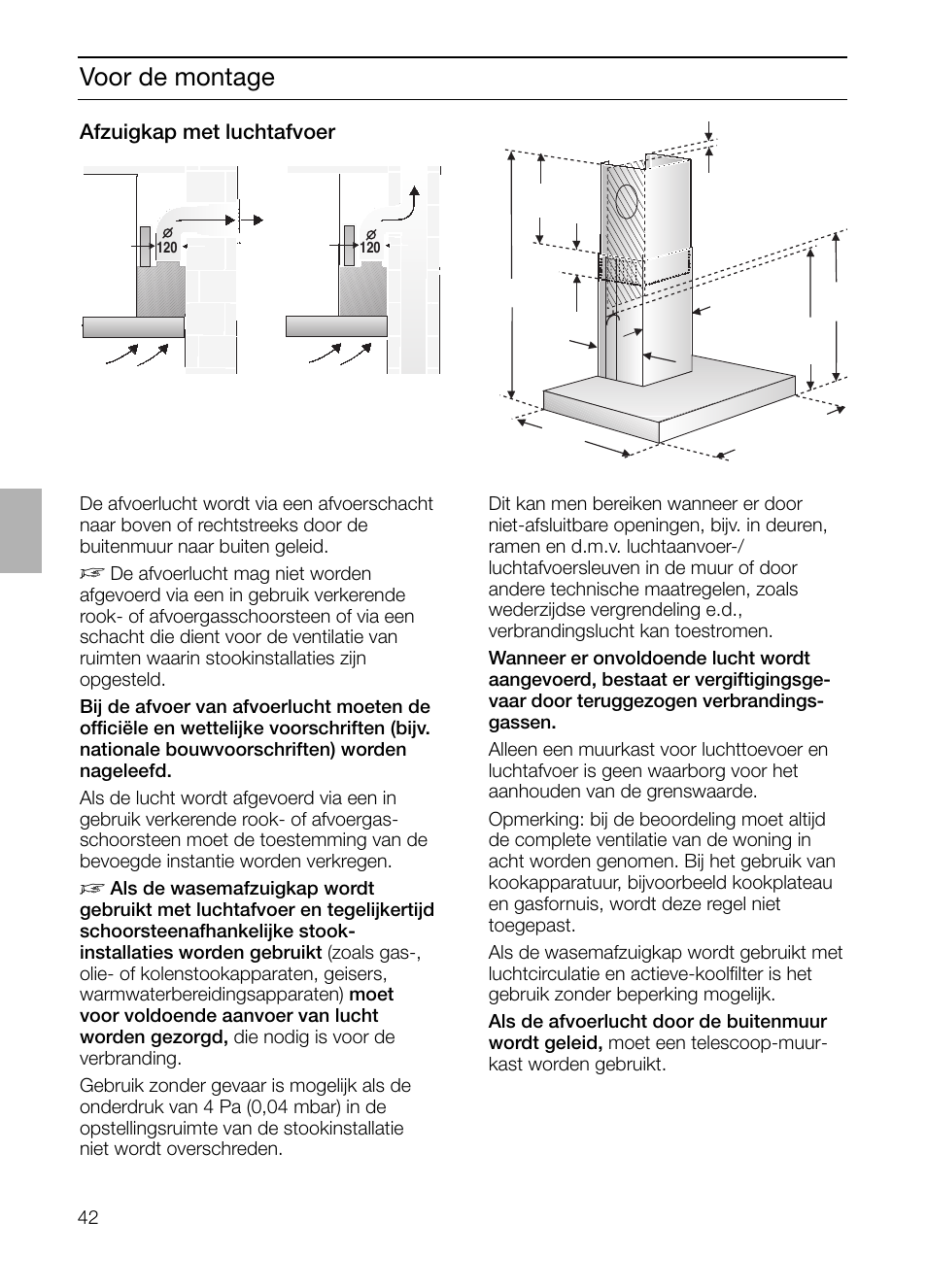 Voor de montage | Siemens LC 46392 User Manual | Page 42 / 80