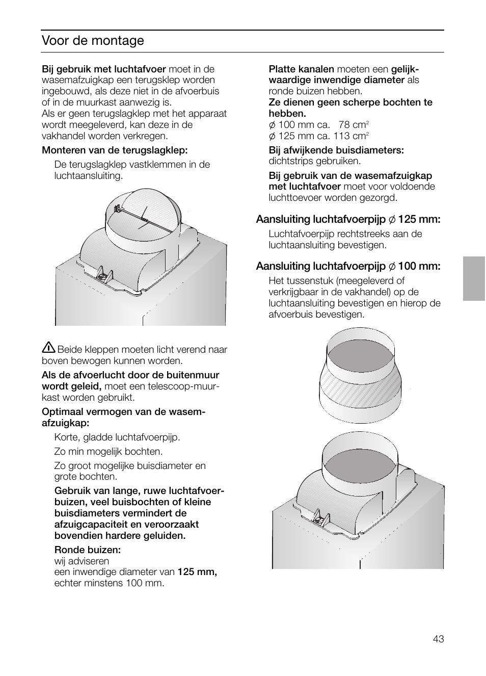 Voor de montage | Siemens LC 46392 User Manual | Page 43 / 80