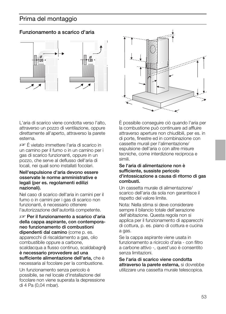 Prima del montaggio | Siemens LC 46392 User Manual | Page 53 / 80