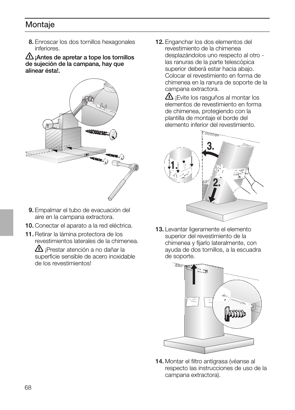 Montaje | Siemens LC 46392 User Manual | Page 68 / 80