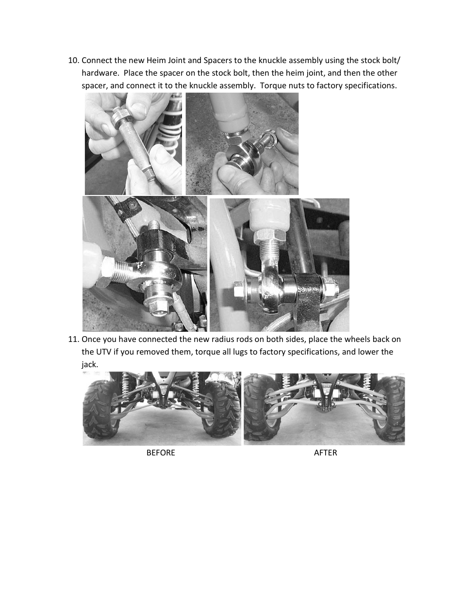 High Lifter Max Clearance Upper Radius Bar for Arctic Cat 1000 Wildcat User Manual | Page 6 / 6