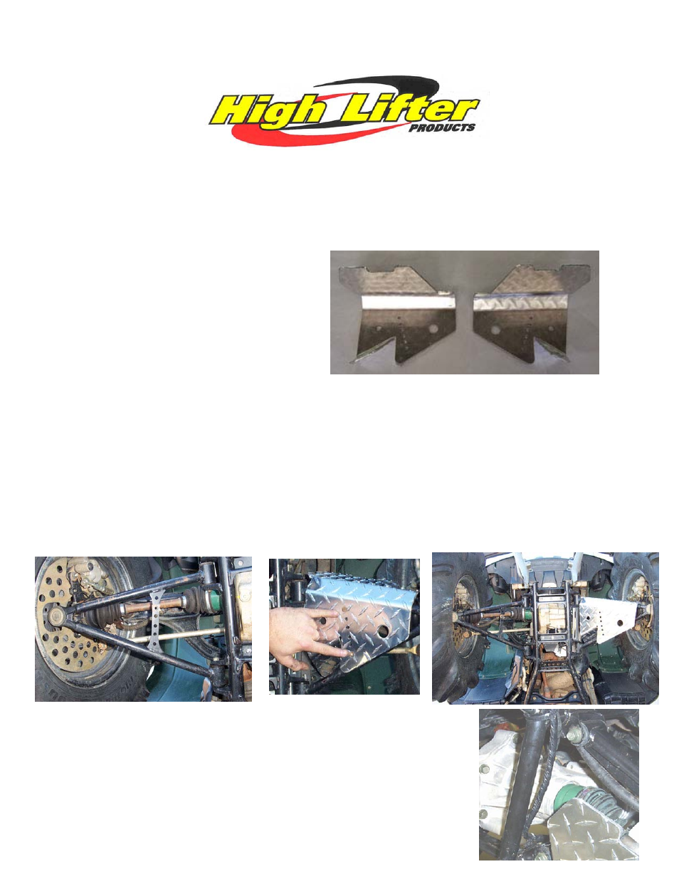 High Lifter GUARDS DIAMOND PLATE FRONT CV BOOT YAM. 660 GRIZZ User Manual | 1 page