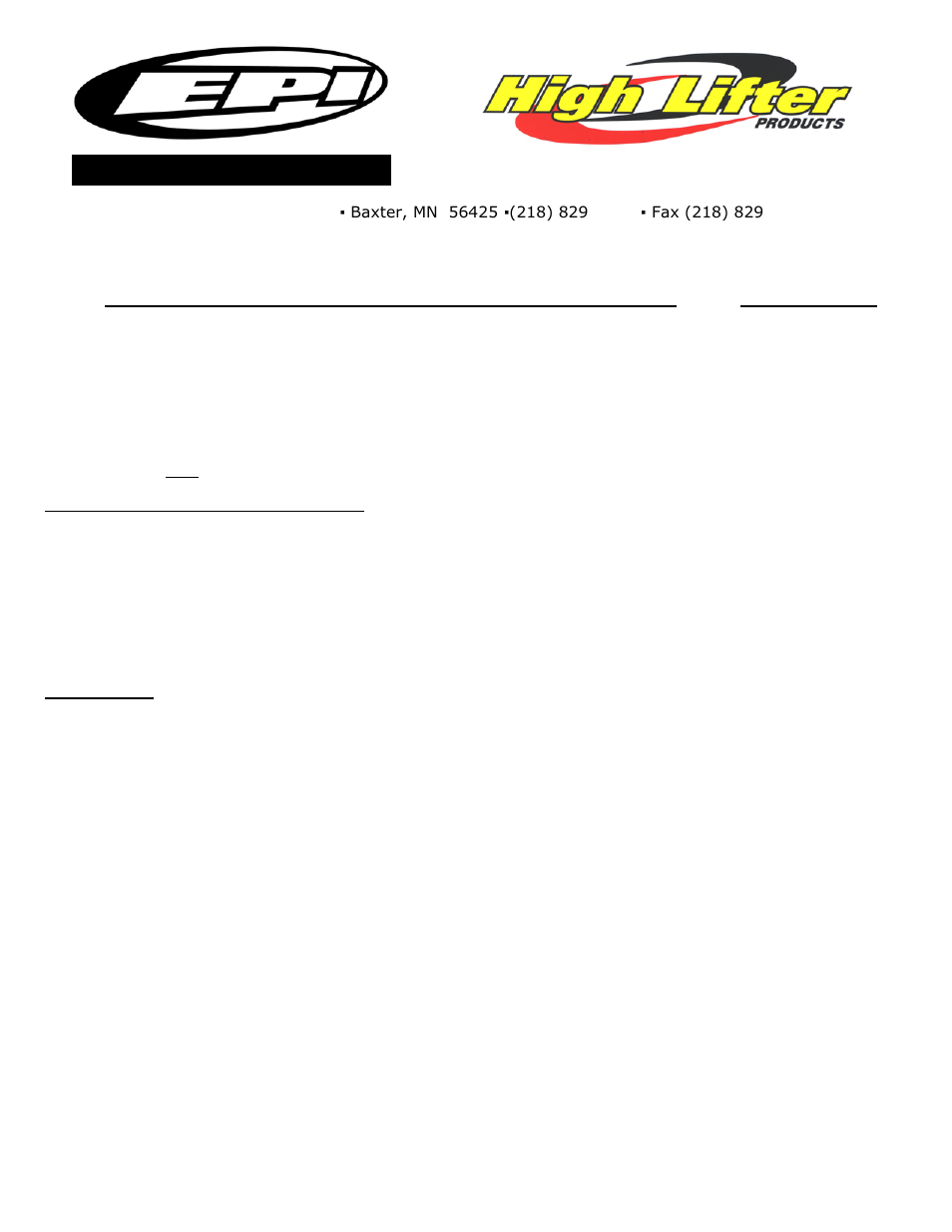 High Lifter Outlaw Super Duty Extreme Clutch Kit for Kawasaki 750 Teryx EFI (09-11) User Manual | 3 pages