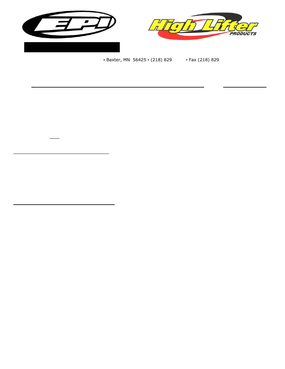 High Lifter Outlaw Clutch Kit for Yamaha 450 Kodiak (03-06) User Manual | 2 pages