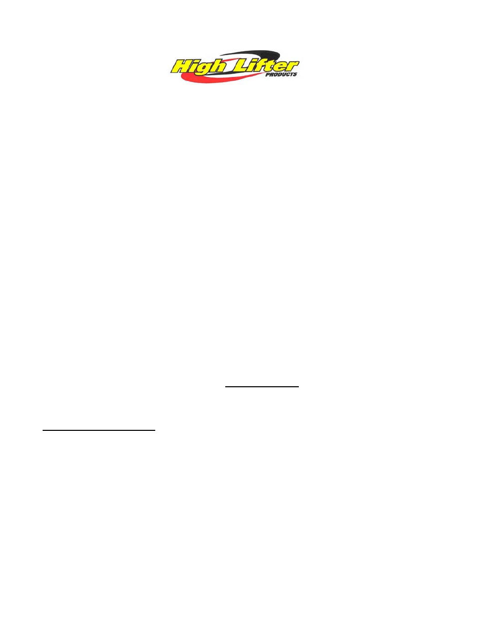 High Lifter Lift Kit for Arctic Cat Prowler 1000 User Manual | 9 pages