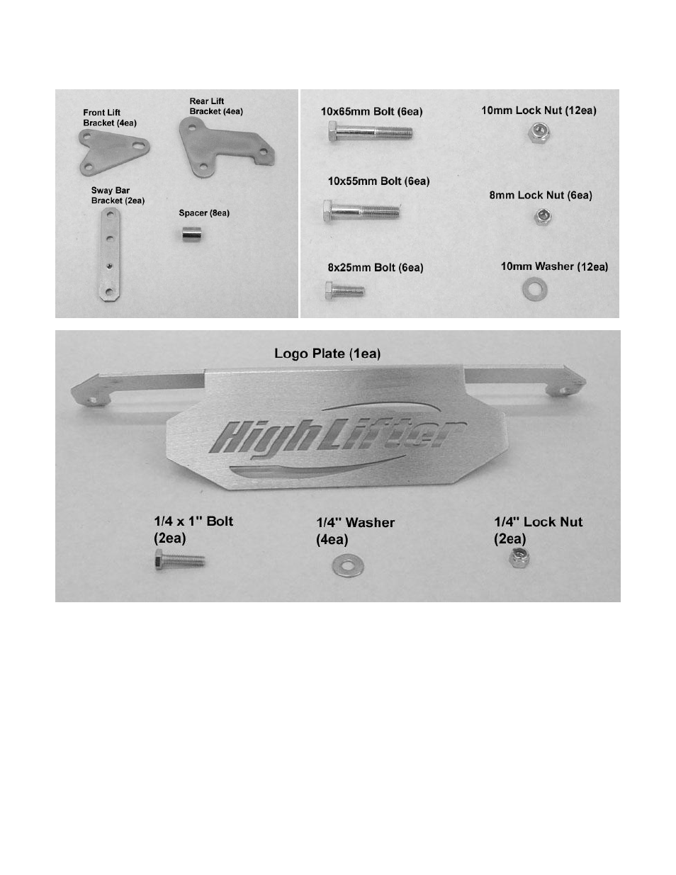 Parts diagram | High Lifter Lift Kit for Polaris 900 XP Ranger - Signature Series User Manual | Page 2 / 10