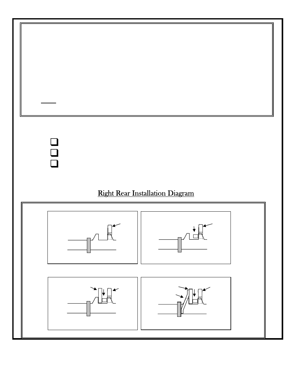 Right side, Both sides, Right rear installation diagram | High Lifter Lift Kit for Honda Foreman 450 (02-04) User Manual | Page 5 / 8