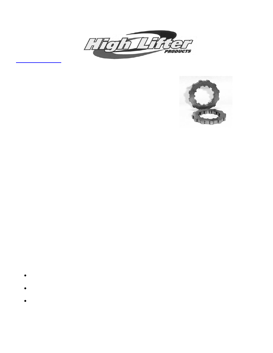 High Lifter SPOOL LOCKER HONDA ATV User Manual | 8 pages