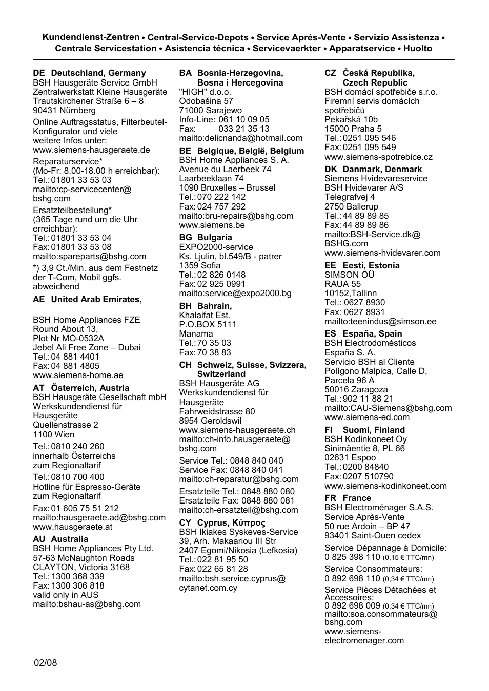 Siemens PH 2313 D User Manual | Page 43 / 48