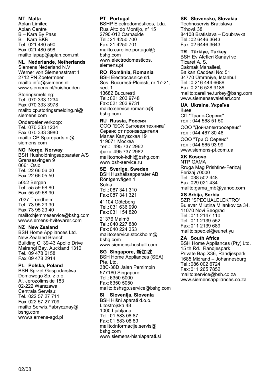 Siemens PH 2313 D User Manual | Page 45 / 48