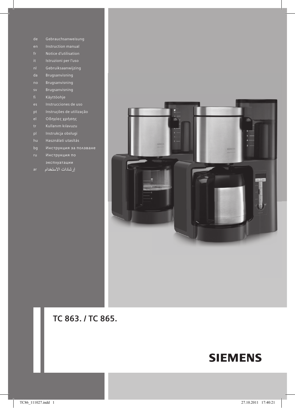 Siemens TC 86345 User Manual | 108 pages