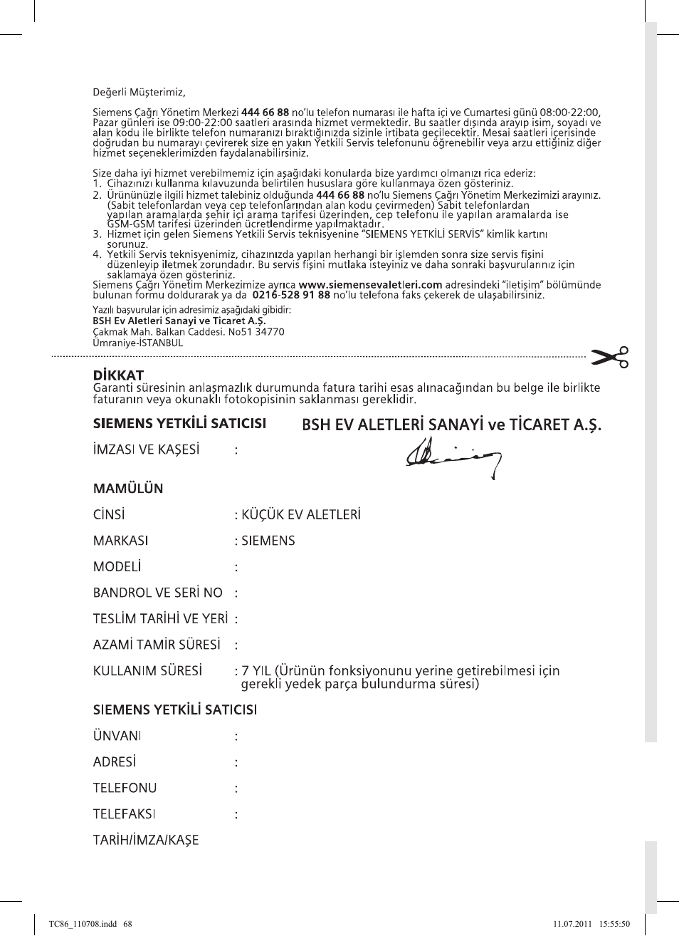 Siemens TC 86345 User Manual | Page 72 / 108