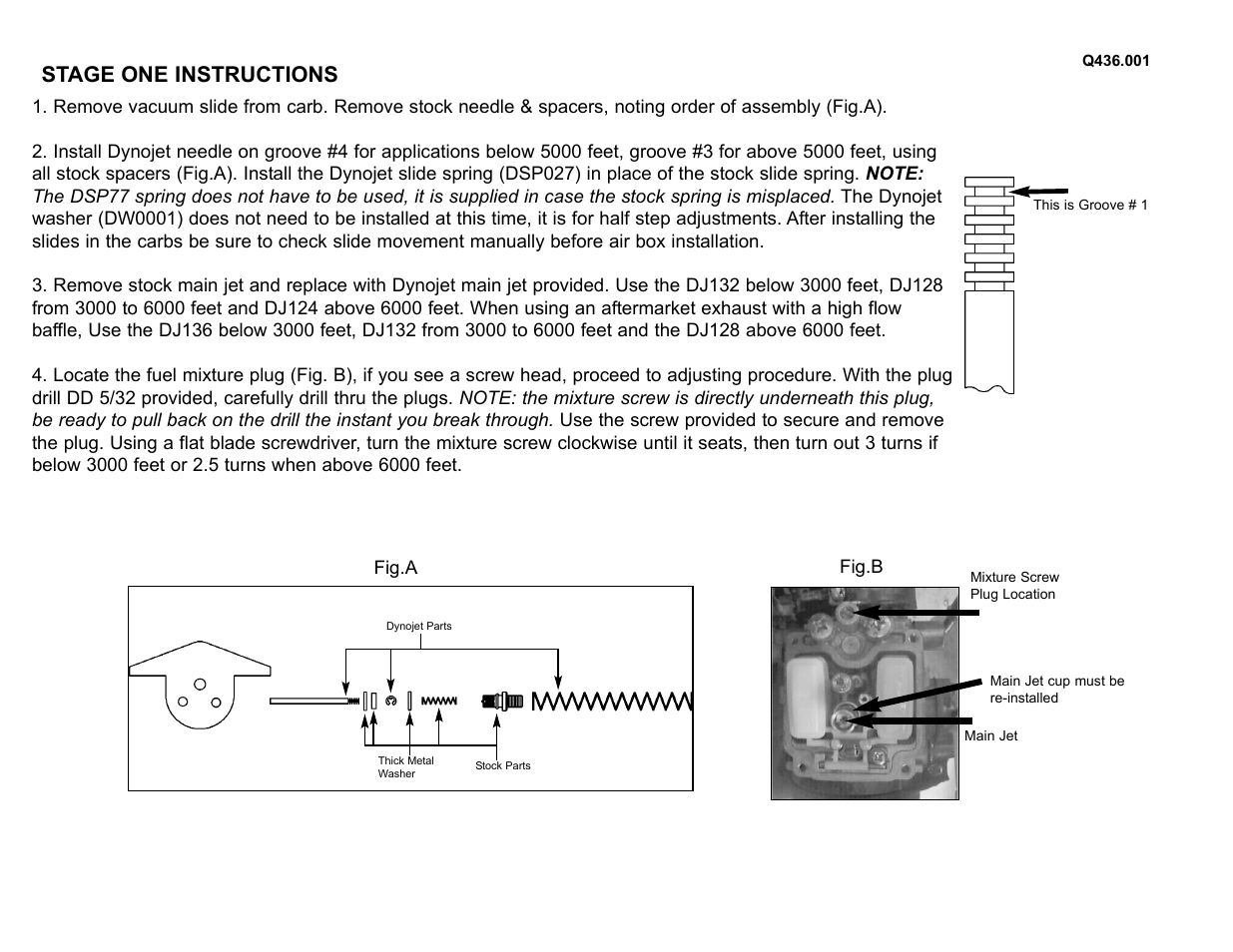 Stage one instructions | High Lifter DynoJet Jet Kit for Yamaha Rhino 450 (06-09) User Manual | Page 2 / 2