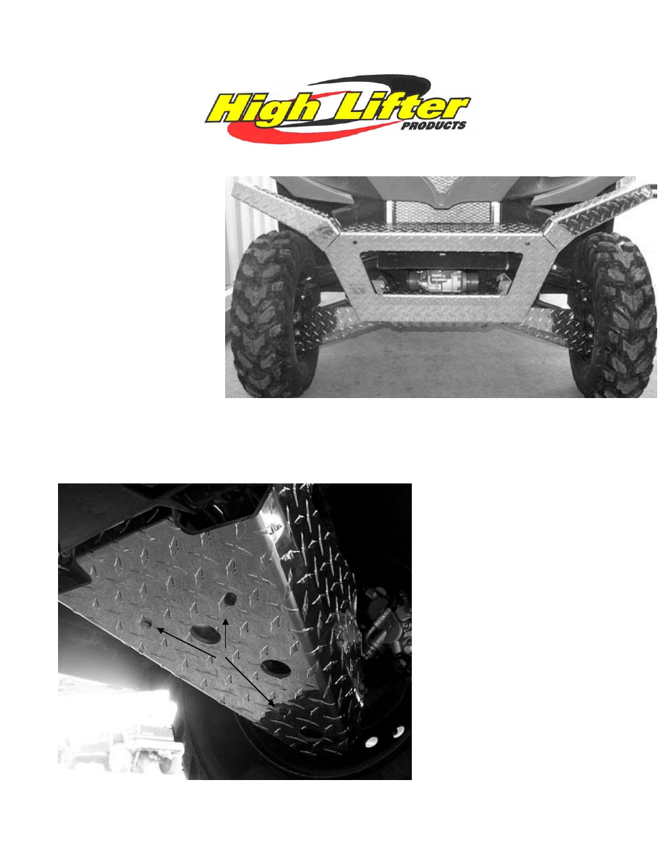 High Lifter GUARDS DIAMOND PLATED ALUMINUM CV CVBG FRONT KAW. 750 TERYX 08-10 User Manual | 1 page