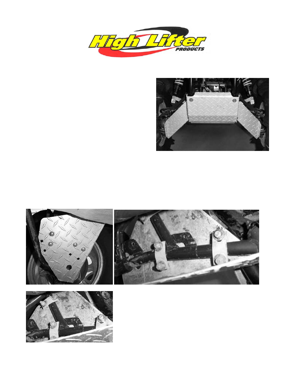 High Lifter GUARDS DIAMOND PLATE HLP HONDA CV User Manual | 1 page