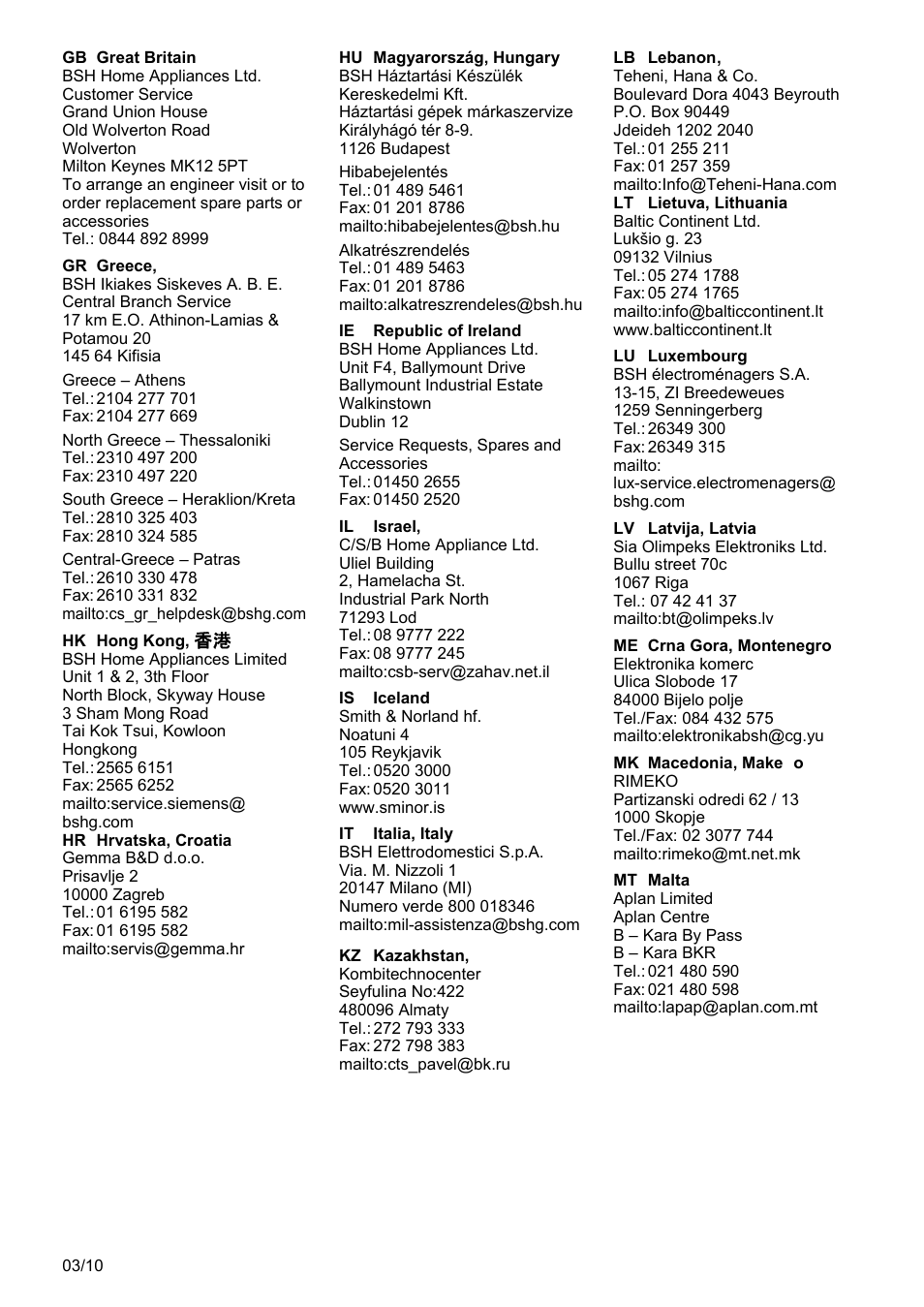 Siemens MS 65554 User Manual | Page 54 / 58