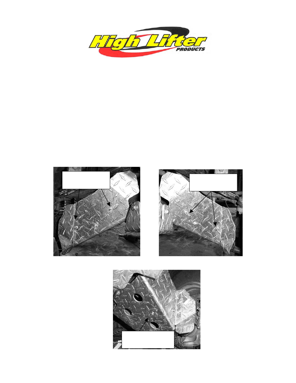 High Lifter GUARD DIAMOND PLATE ALUMINUM FRONT CV SUZUKI 700 KING QUAD User Manual | 1 page