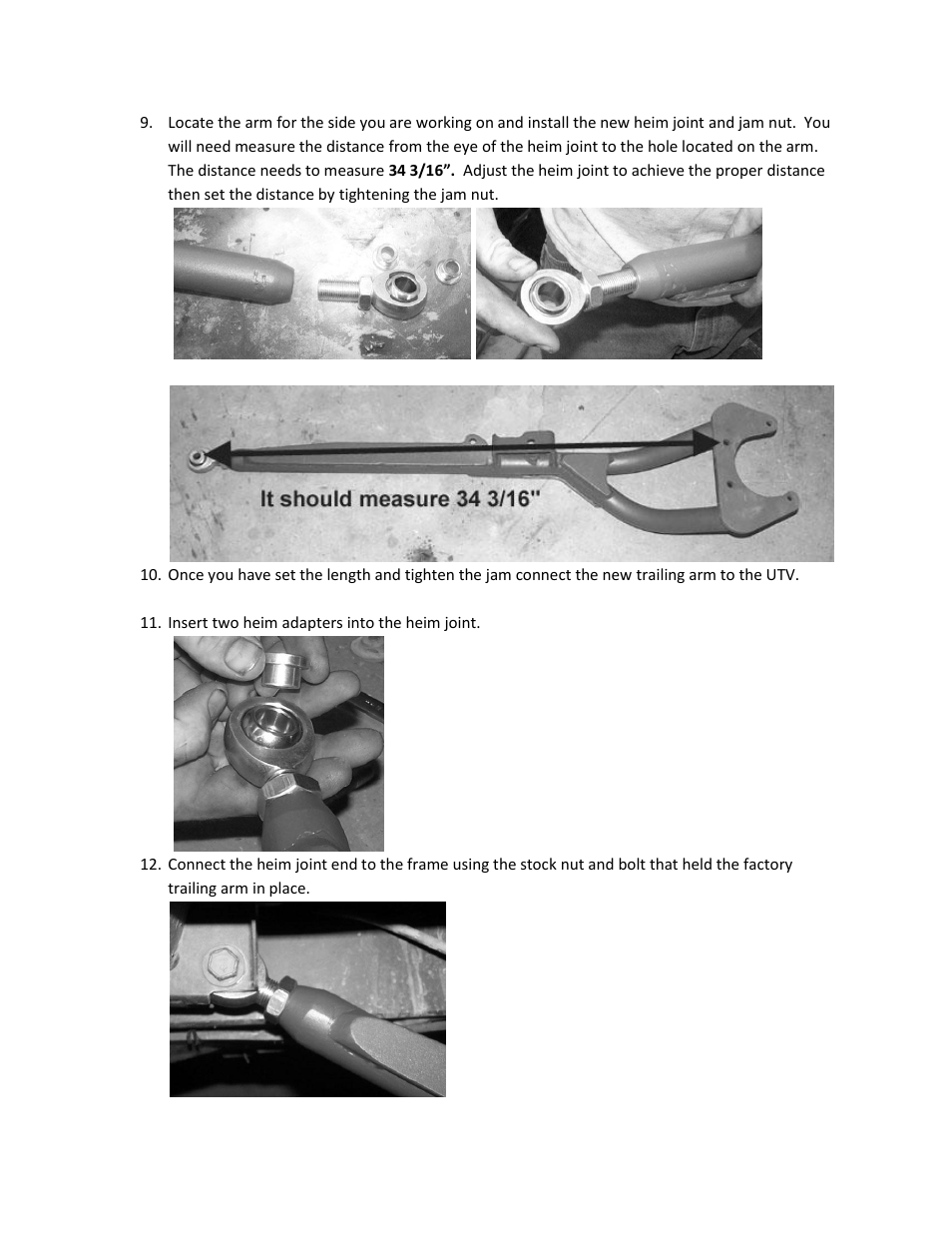 High Lifter Max Clearance Series Trailing Arm Kit for Polaris RZR XP 900 User Manual | Page 5 / 9