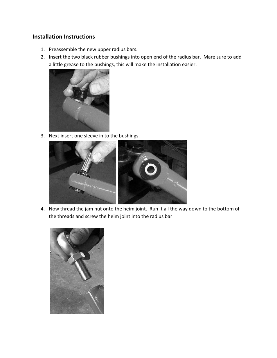 High Lifter Upper Straight Radius Bar for Polaris RZR 1000 XP (2014) User Manual | Page 3 / 5