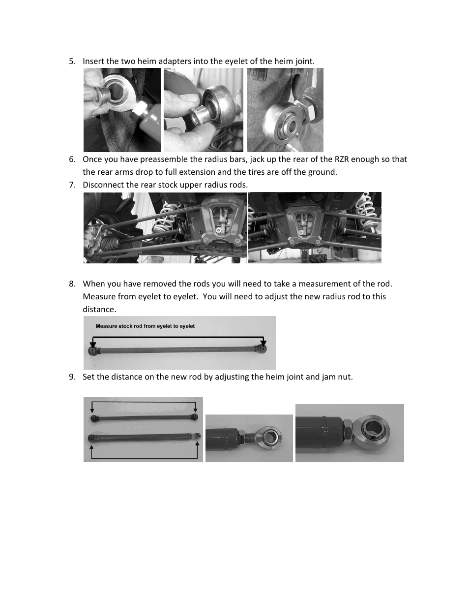 High Lifter Upper Straight Radius Bar for Polaris RZR 1000 XP (2014) User Manual | Page 4 / 5