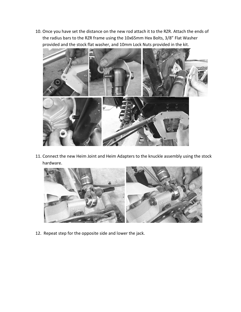 High Lifter Upper Straight Radius Bar for Polaris RZR 1000 XP (2014) User Manual | Page 5 / 5