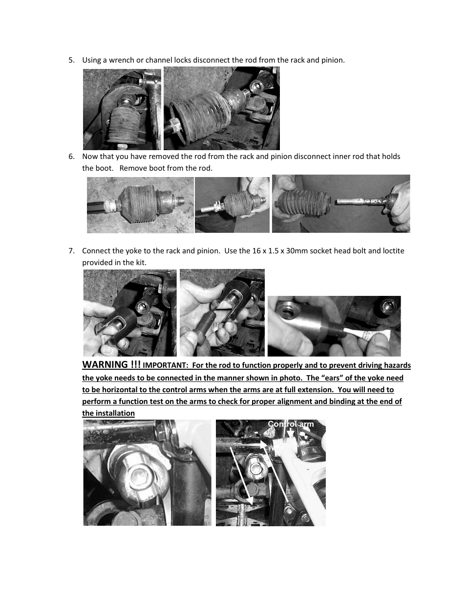 Warning | High Lifter Tie Rod__Rack End Upgrade Kit for Can-Am Maverick 1000 (2013) Pro Series User Manual | Page 3 / 7
