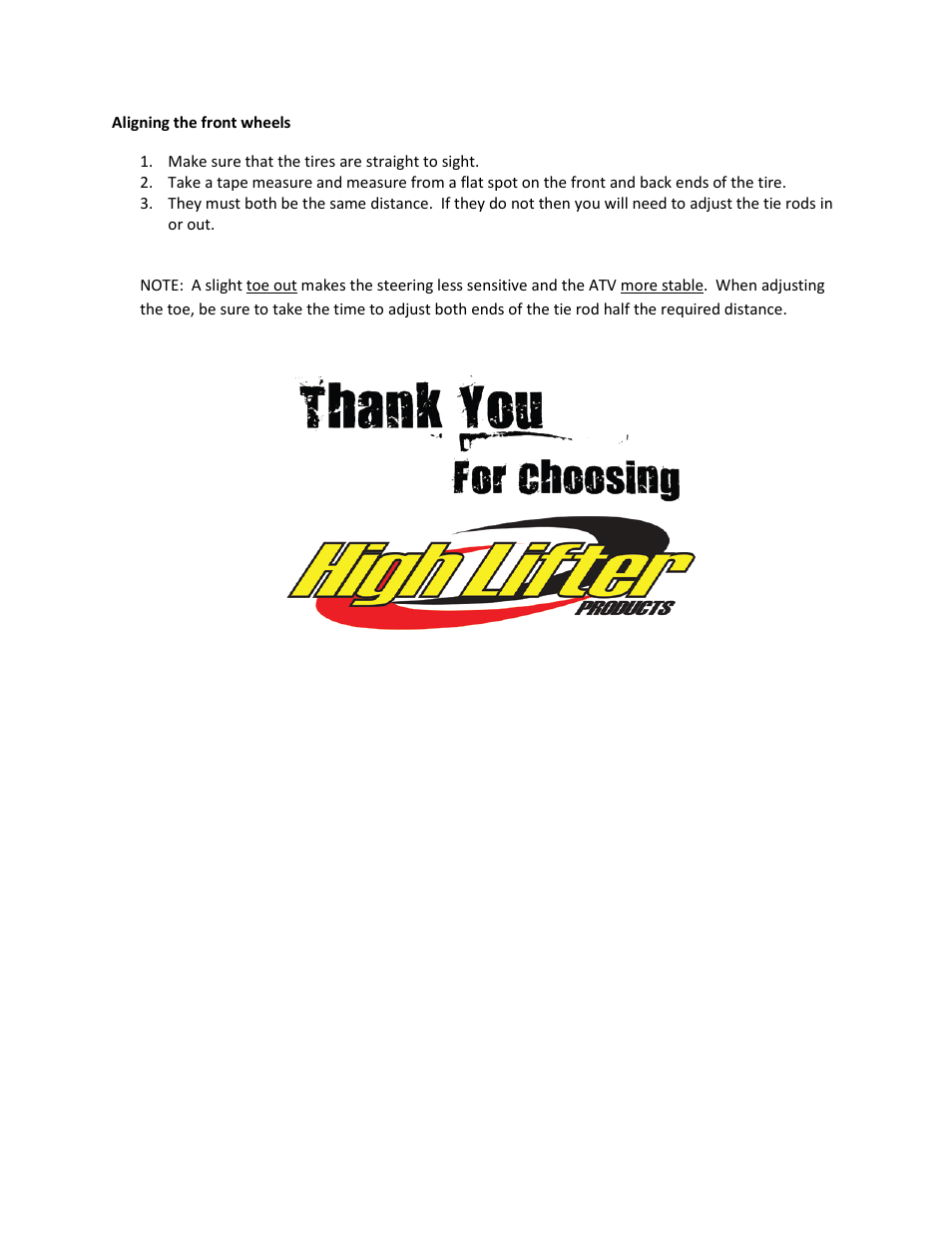 High Lifter Tie Rod__Rack End Upgrade Kit for Can-Am Maverick 1000 (2013) Pro Series User Manual | Page 7 / 7