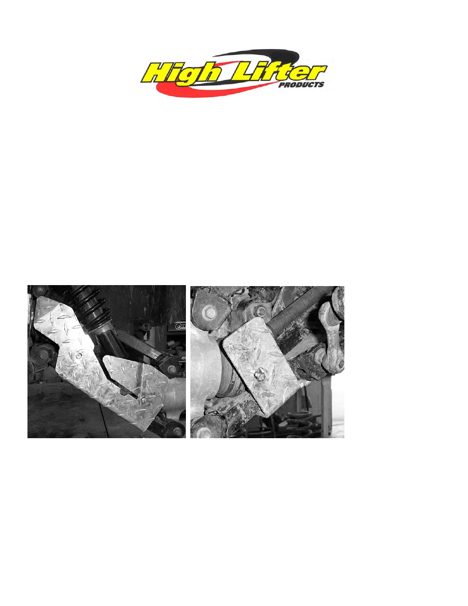 High Lifter GUARD DIAMOND PLATE ALUMINUM QUAD REAR CV SUZUKI 700 KING User Manual | 1 page