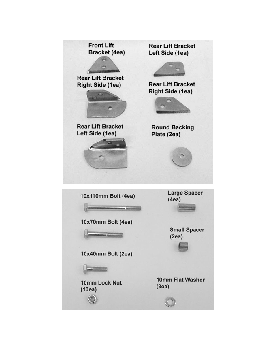 Parts diagram | High Lifter Lift Kit for Polaris RZR 570 (12-14) User Manual | Page 2 / 9