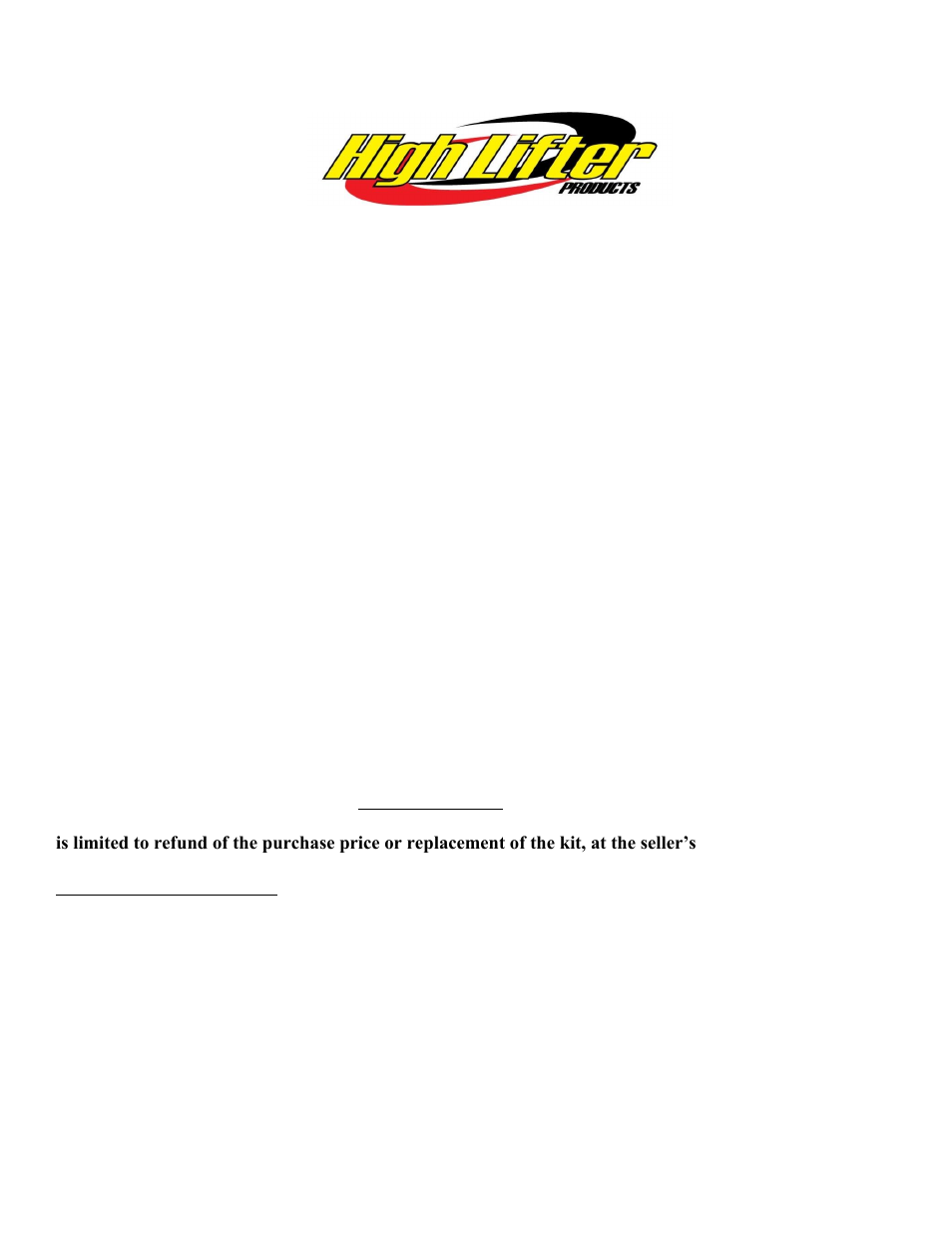 High Lifter Lift Kit for Can-Am 1000 Outlander and Renegade 1000 - Signature Series User Manual | 14 pages