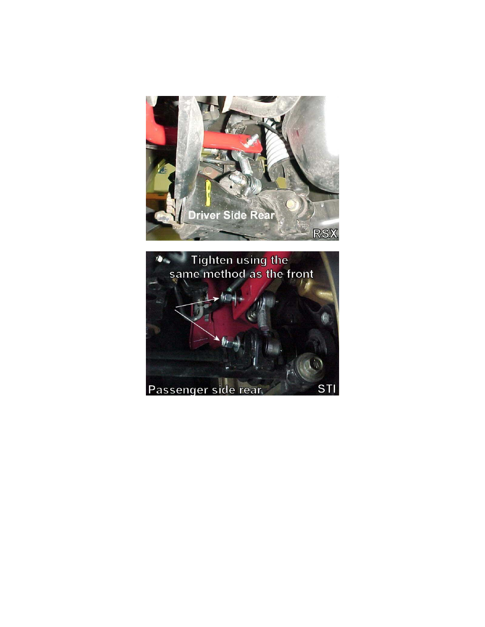 Installation of hotchkis rear endlinks | Hotchkis 25405R Rear End Links, RSX,STI User Manual | Page 3 / 7