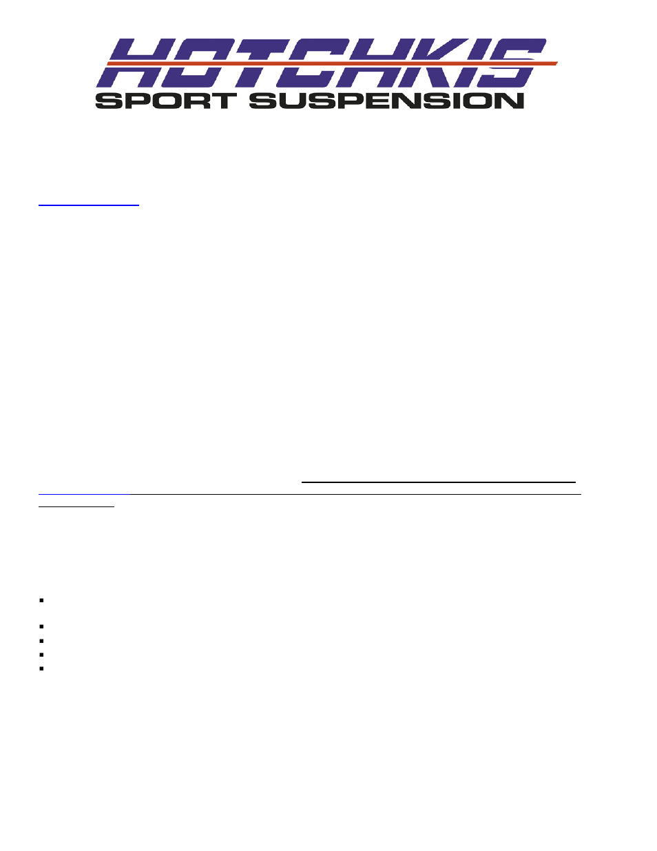 Installed in any vehicle that has been modified, Hotchkis performance llc, Return policy & limited warranty | Hotchkis 22813 Volkswagen MKIV Sport Sway Bars User Manual | Page 16 / 17