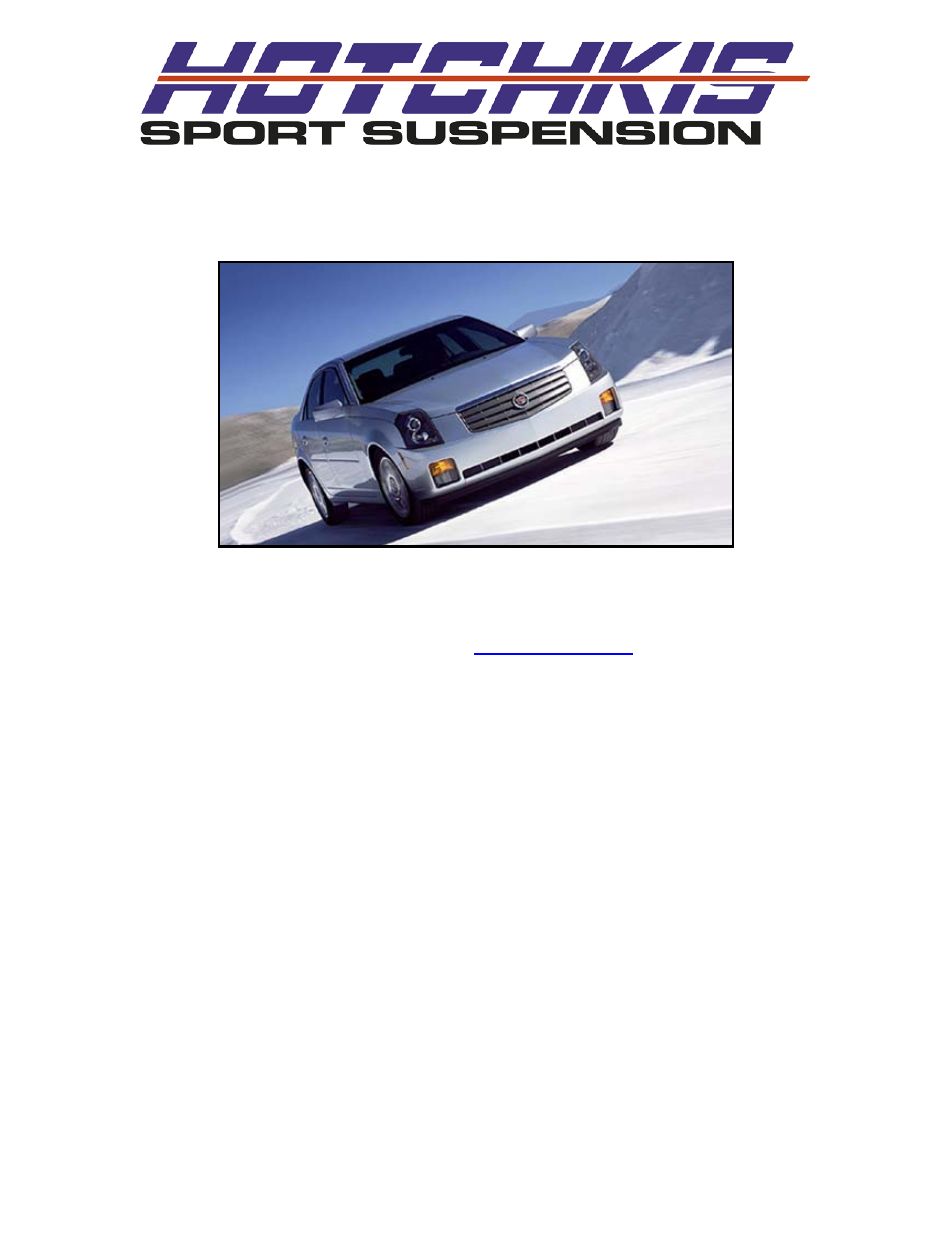 Hotchkis 2280 CTS-V Sport Sway Bars User Manual | 12 pages