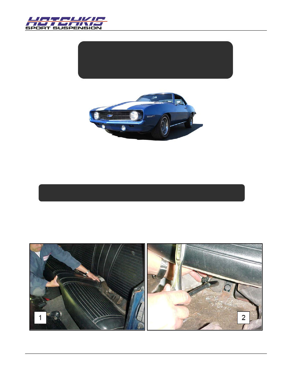 Hotchkis 1415 Chassis, Max Sway Bar Brace, 67-69 Camaro-Firebird F-Body User Manual | 13 pages