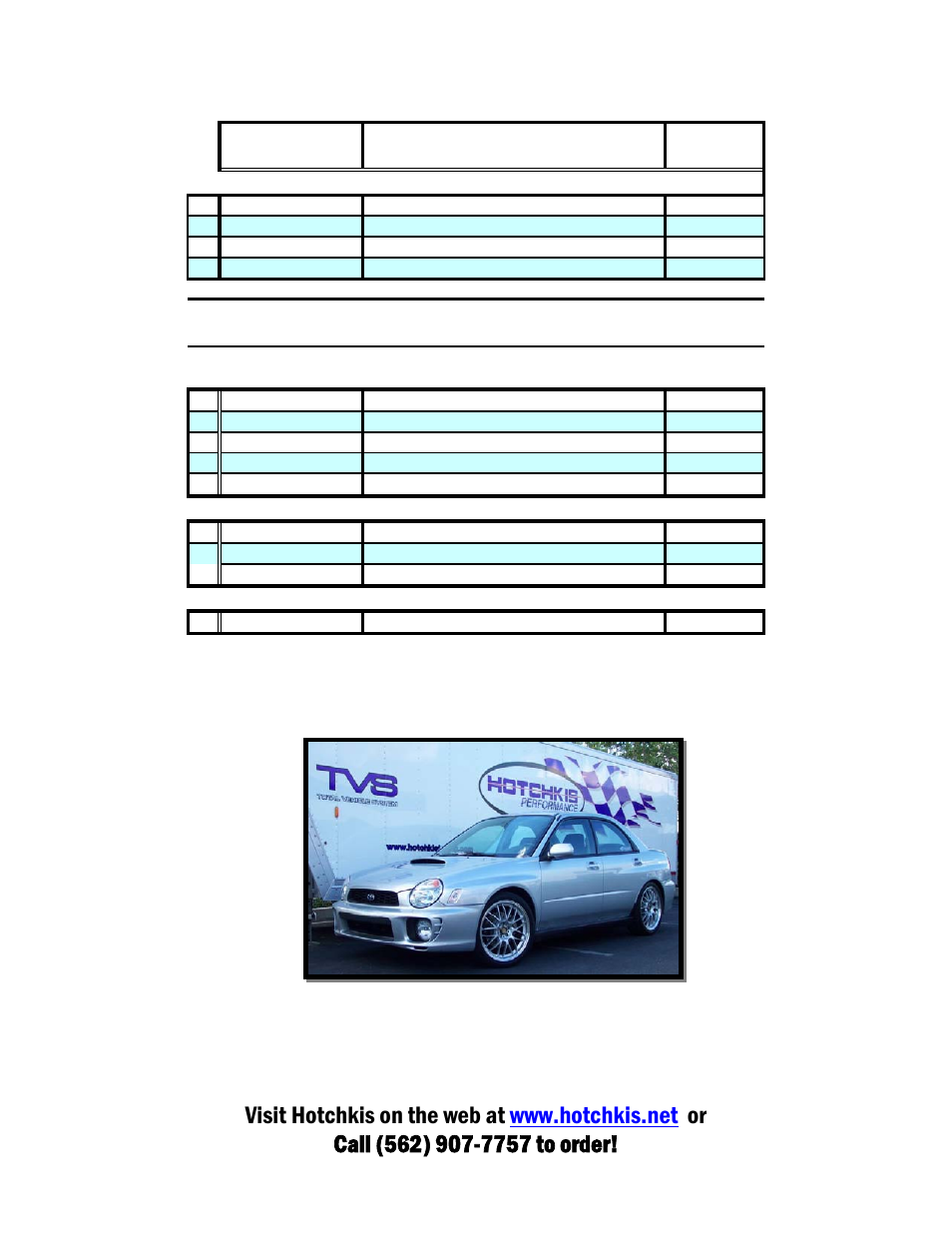 Subaru wrx street sway bar kit, parts list, Another satisfied sway bar set customer | Hotchkis 22418 2004-2007 STI Competition Sway Bar Set User Manual | Page 10 / 13