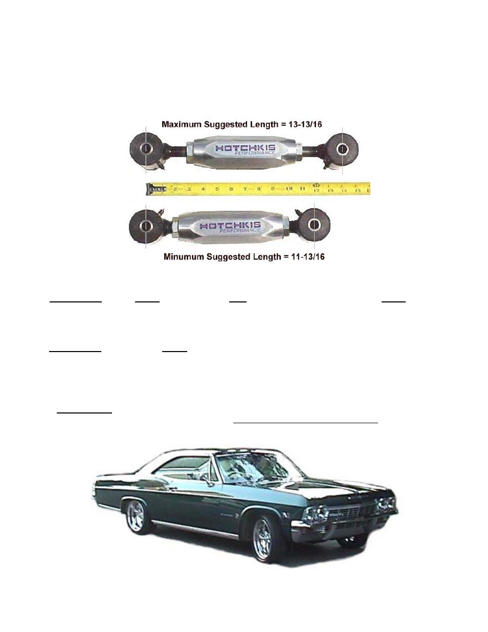 See next page for parts list | Hotchkis 1821 Rear Suspension Package, Adjustable, Single Upper, 67-70 GM B Body User Manual | Page 3 / 24