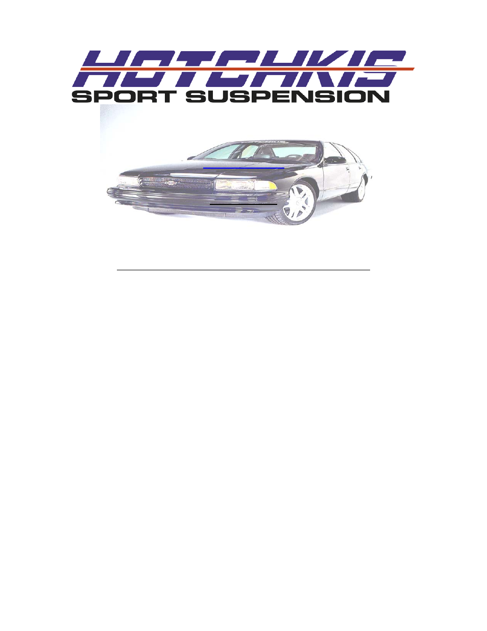 Hotchkis 1812 1978-1996 GM B-Body Rear Suspension Pckg. User Manual | 10 pages